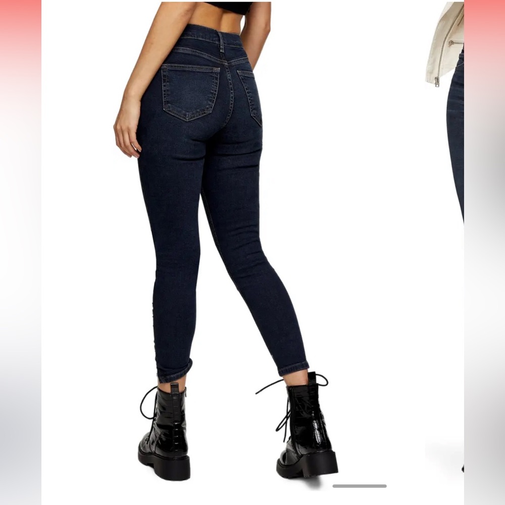 ๐ฅ๐HOST PICK๐๐ฅ NWT $80 Topshop Jamie skinny jeans with ripped hem size 4 - Picture 12 of 14